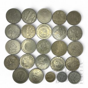 PRL/III Republic - Commemorative Coin Set: 40 Years of the People's Republic of Poland, Games of the XXII Olympiad, Intercosmos '75, 200th Anniversary of the 3rd of May Constitution, Solidarity '80 and Other.