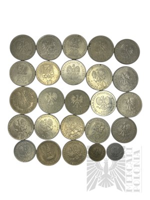 PRL/III Republic - Commemorative Coin Set: 40 Years of the People's Republic of Poland, Games of the XXII Olympiad, Intercosmos '75, 200th Anniversary of the 3rd of May Constitution, Solidarity '80 and Other.