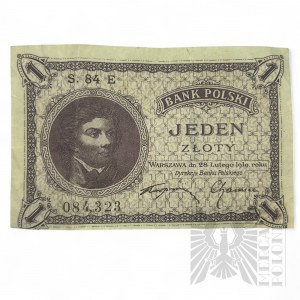 II Republic, 1919. - Banknote 1, Gold Tadeusz Kosciuszko, COPY.
