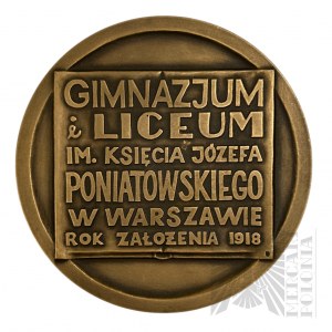 People's Republic of Poland (?) - Commemorative Medal of the Prince Józef Poniatowski Gymnasium and High School in Warsaw.