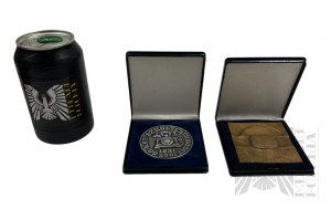 III RP - Two Commemorative Medals 80th Anniversary of Communications Schools 1921-2001 and 70th Anniversary of Polish Radio in Boxes.
