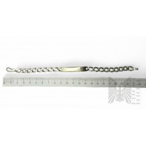 [Bracelet en argent pour homme avec plaque, pas d'échantillon