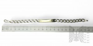 [SILVER] Men's Sterling Silver Bracelet with Plate, No Sample.