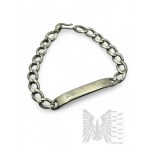 [Bracelet en argent pour homme avec plaque, pas d'échantillon
