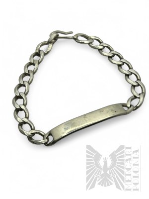 [SILVER] Men's Sterling Silver Bracelet with Plate, No Sample.