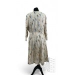 Robe plissée en losange de couleur crème Taille 40, 100% polyester