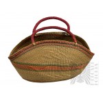 Borsa ricamata vintage e borsa di paglia