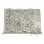 PRL - Trzy Mapy: Mapa Topograficzna Warszawa-Wschód i Warszawa-Zachód, Mapa Samochodowo-Krajoznawcza Województwo Warszawskie, Wojskowe Zakłady Topograficzne i Państwowe Przedsiębiorstwo Wydawnictw Kartograficznych