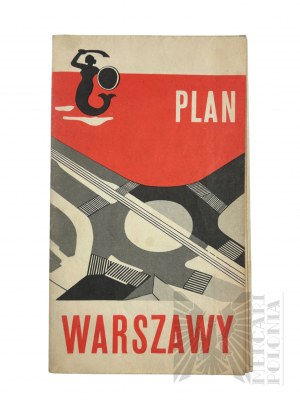 PRL, 1973,. - Plan of Warsaw, Państwowe Przedsiębiorstwo Wydawnictw Kartograficznych