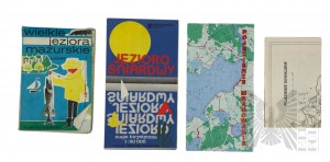 PRL/III RP - Four Maps: Great Mazurian Lakes, Suwalskie Lake District, Sniardwy Lake, Mragowo Lake District