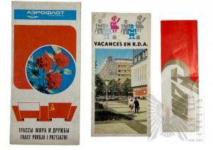 People's Republic of Poland - Aeroflot Airlines Advertising Brochure, GDR Vacation Brochure, Flyer 1917 : Glory to the Fatherland of October