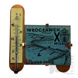PRL - Commemorative Wloclawek Thermometer, Water Degree; 10th Centuries of Wloclawek.