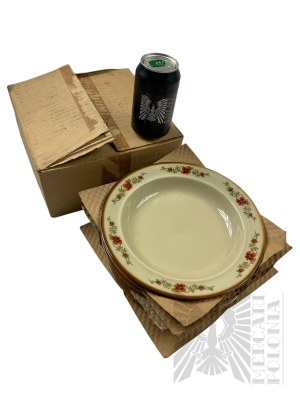People's Republic of Poland - Set of 6 Pruszkow Deep Plates in Original Cardboard Box