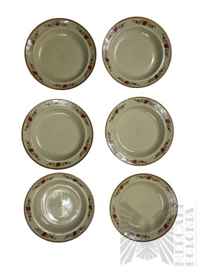 People's Republic of Poland - Set of 6 Pruszkow Deep Plates in Original Cardboard Box