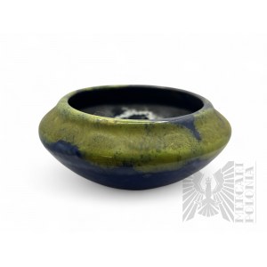 PRL - Ceramiczna Popielnica Kamionka Cepelia (?), Łysa Góra(?) - Stołeczna Centrala Handlu Detalicznego