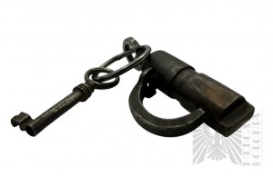 Old Padlock in 17th Century Style with Key