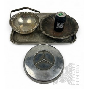 Zestaw Metalowych Tacek i Nieoczywiste Logo Mercedes