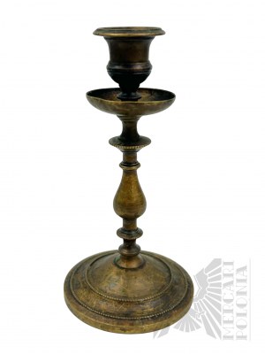 Two Candlesticks: Brass and Plated
