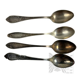 Set of Metal Spoons and Small Forks, Including Hefra