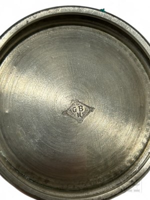 Metal Set: Creamer, Ashtray, Owl Stand