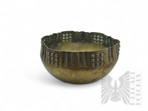 PRL(?) - Small Brass Bowl with Geometric Pattern