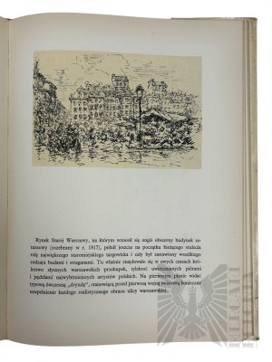 PRL, 1958. - Book Witold Gomulicki, Stara Warszawa w Rysunkach Tadeusza Cieślewskiego, Warsaw : Arkady