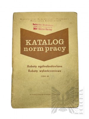 PRL Catalog of Labor Standards General Construction Work Finishing Work Housing Cooperative Czechów in Lublin.