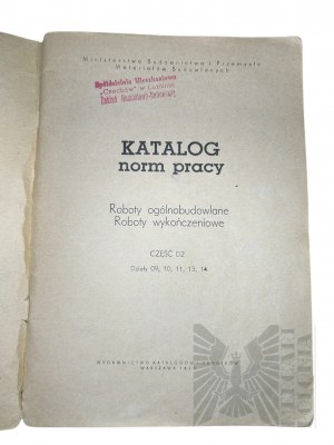 PRL Catalog of Labor Standards General Construction Work Finishing Work Housing Cooperative Czechów in Lublin.