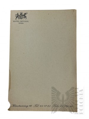Second half of the 20th century, Austria - A breath of luxury: Notes Hotel Imperial Vienna, Kärntner Ring 16