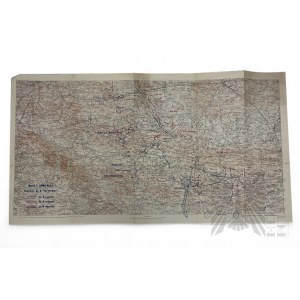 II RP - Mapa Bitwa Warszawska, Bitwa nad Wisłą, Mapa 3. Armii - Zakłady Graficzne Wierzbicki i S-ka, Warszawa