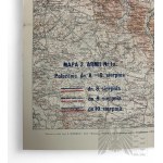II RP - Mapa Bitwa Warszawska, Bitwa nad Wisłą, Mapa 3. Armii - Zakłady Graficzne Wierzbicki i S-ka, Warszawa