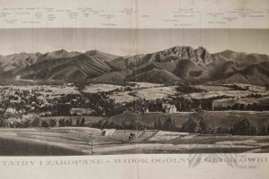 II RP, 1932. - Card Tatra Mountains and Zakopane - General view from Gubałówka ; Photo by T. and S. Zwoliński, published by L. Zwoliński Bookstore, Zakopane