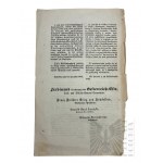 1845 r. - Dwujęzyczne Pismo Okólne Gubernium Krajowe Galicji, Wcześniejsze Zwolnienie Żołnierzy Landwehry (Obrony Krajowej) Kopia?)