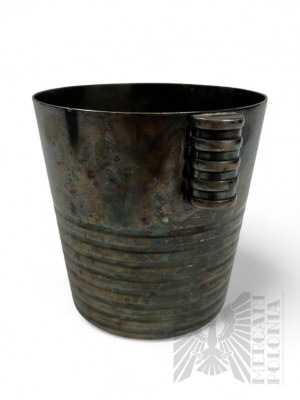 1930s. France - Small Plated Champagne Chilling Cup in Art Deco Style, Christofle, Design by Luc Lanel.