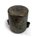 Lata 30. XX w. Francja - Mały Platerowany Pucharek do Chłodzenia Szampana w Stylu Art Deco, Christofle, Projekt Luc Lanel