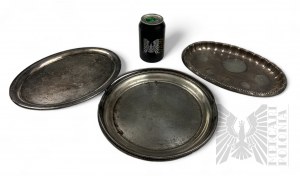 Three Unsigned Metal Trays