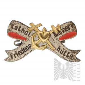 Pocz. 20th c. - Badge of the Catholic Society of the Peace Steelworks (Friedenshütte) Bytom Silesia.