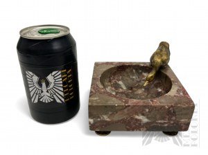Stone Ashtray with Brass Duckling