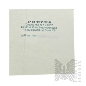 2004 r. - Document Commemorative Medal Award, General Board of the Union of Former Professional Soldiers and Reserve Officers of the Polish Army.