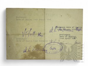 WWII - British Army of the Rhine (BAOR) Canteen Pass Document.