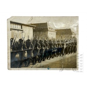III Rzesza Fotografia Defilady Żołnierzy Luftwaffe