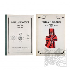 Ensemble de deux livres Ordres et décorations de Lituanie, Lettonie et Estonie 1918-1940 1990-2002 et ORDINAI IR MEDALIAI ESTIJA LATVIJA LIETUVA 1918-1940.