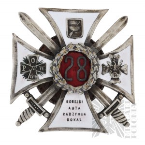 II RP - Badge of the 28th Kaniowski Rifle Regiment. COPY.