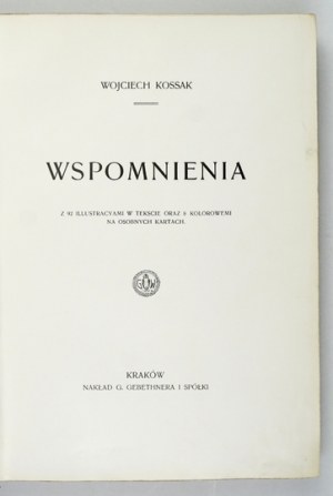 W. Kossak - Memoirs. 1913.