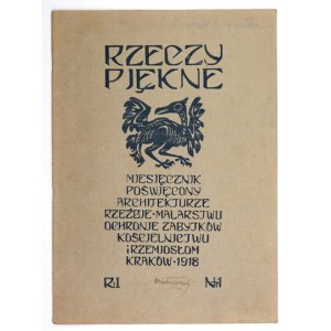 RZECZY Piękne. R. 1, nr 1. 1918