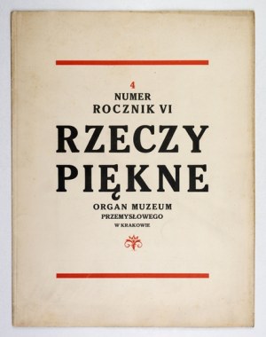 THINGS BEAUTIFUL. R. 6, no. 4. 1927 - Zofja Stryjeńska