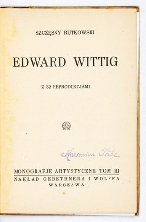 RUTKOWSKI Szczesny - Edward Wittyg. 1925