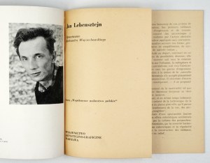 WOJCIECHOWSKI Aleksander - Jan Lebensztejn [= Lebenstein]. Warsaw 1959, Wyd. Artyst.-Graf. 8, p. [7], plates 12....