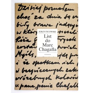 FICOWSKI Jerzy – List do Marc Chagalla. Ilustr. M. Chagall