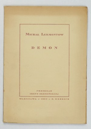 LERMONTOW Michaił – Demon. 1936